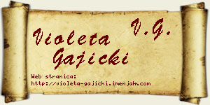 Violeta Gajicki vizit kartica